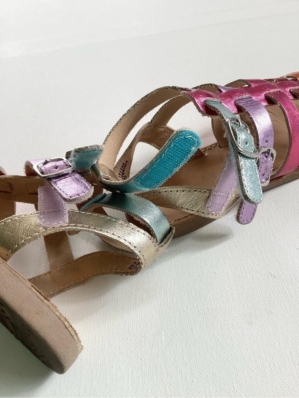 Kelly & Katie Metallic Rainbow Strappy Sandals